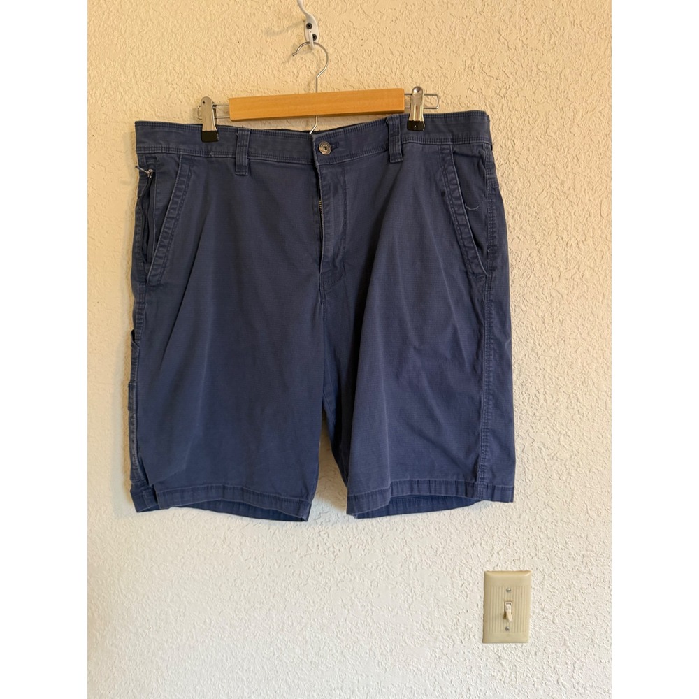 Weatherproof Mens Cargo Shorts 38 College Blue Ripstop Utility Dad Shorts